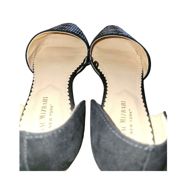 Isaac Mizrahi D'Orsay Black Suede Studded Pointed Toe Loafer Ballet Flats 7.5 - Picture 10 of 12